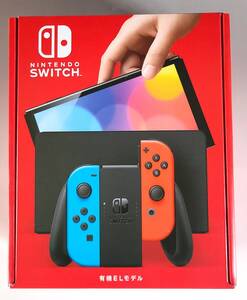 ★新品未開封品//有機ELモデル ブラック Nintendo Switch ニンテンドー スイッチ Joy-Con(L) ネオンブルー (R) ネオンレッド★送料込