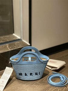 MARNI マルニ カゴバッグ ショルダーバッグ クロスボディバッグ 青 ミニショルダーバッグ レディース 鞄