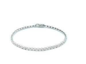 18K ホワイトゴールド ブレスレット D1.00ct K18 5.9g ブレスレット・バングル(貴金属)　レディース メンズ アクセサリー　ｓ233