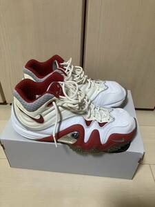 2011 NIKE ZOOM UPTEMPO V PREMIUM 白×赤 US9 27.0cm 田臥勇太 ジェイソンキッド モデル