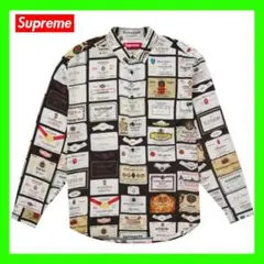 新品タグ付　Supreme Label Shirt Black 長袖シャツ　S