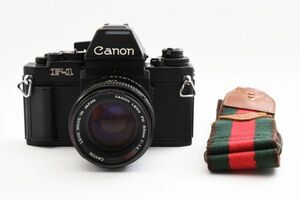 [良品] キヤノン Canon New F-1 一眼レフ 35mm フィルムカメラ ブラック 黒 + FD 50mm f/1.4 S.S.C 2217842