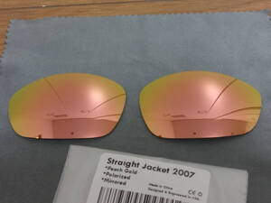 処分価格！！★オークリー ストレートジャケット用 カスタム偏光レンズ Straight Jacket 2007 PEACH GOLD Mirrored Color Polarized 新品