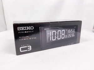 3-3 新品 未使用！【SEIKO】セイコー デジタル電波クロック DL305K 置き時計 目覚まし時計