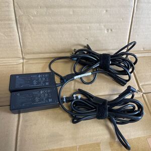 （F-95）中古パーツ純正品 HP AC ADAPTER 19.5V~2.31A HSTNN-CA41 外径約4.5mm 内径約3mm■HSTNN-CA41 2個セット