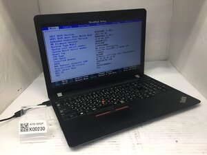 ジャンク/ LENOVO 20H6A0CKJP ThinkPad E570 Intel Core i3-6006U メモリ4.1GB ストレージ無し 【K00230】