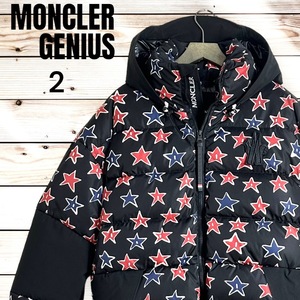 ☆極美品☆MONCLER GENIUS GOLLINGER ダウンジャケット 2 M/L相当 モンクレール ジーニアス ゴリンガー 星 スター 黒 ブラック 入手困難