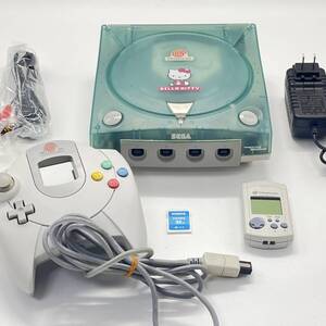 Sega ドリームキャスト Hello Kitty ブルー GDEMU装着済み ACアダプター装着済み Dreamcast セガ ハローキティ