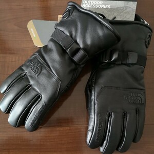 即決!【国内正規】【新品未使用】【L】ノースフェイス　レザー グローブ　手袋 　黒　wallride FL glove