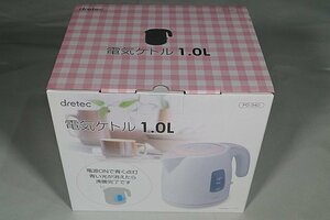 dretec ドリテック 電気ケトル 1.0L 湯沸かし 空だき防止 100V ピンク ※動作確認済み PO-340