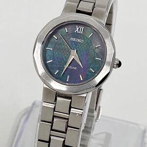 腕時計 レディース SEIKO EXCELINE クォーツ quartz シェル シルバー silver 4J41-0A30 セイコー エクセリーヌ Watch Y1892