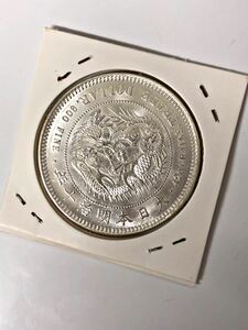 日本明治十年　貿易銀　銀貨 古銭 一圓 一圓銀貨 竜 コイン 27g