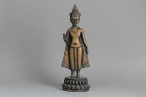 【久】3745 銅製 仏像 仏教美術 置物 時代物 同梱不可