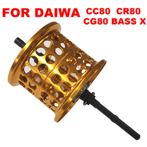 金 ダイワ DAIWA CC80 CR80 CG80 BASS X ベイトリール 替えスプール 浅溝スプール シャロースプール ベイトフィネススプール 金属製