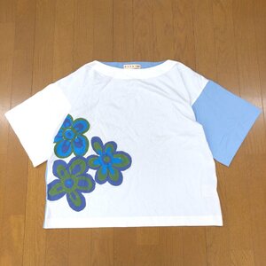 美品 UNIQLO×MARNI ユニクロ マルニ グラフィック オーバーサイズ ボクシーT S ゆったり Tシャツ カットソー ビッグシルエット レディース