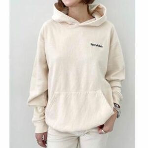 SPORTY&RICH SERIF LOGO HOODIE パーカー スウェットパーカー