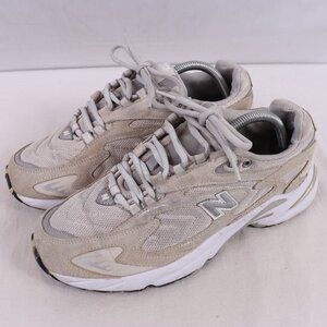 725 ニューバランス 26.0cm/New Balance グレー 灰色 シルバー 白 中古 古着 スニーカー メンズ yy71