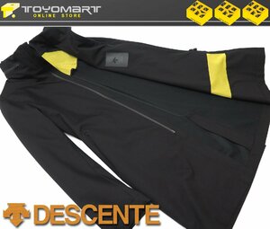 2120●DESCENTE デサント●7729　新品 【撥水加工】 止水ファスナー　ストレッチ スタンドカラーコート　マットブラック/M