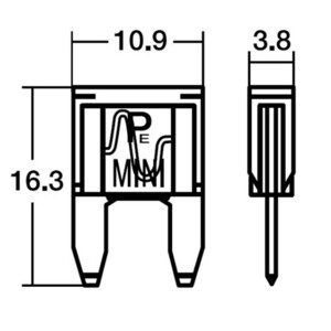 スタンレー(STANLEY) バイク NO354 BPF-7150 15Aミニヒューズ