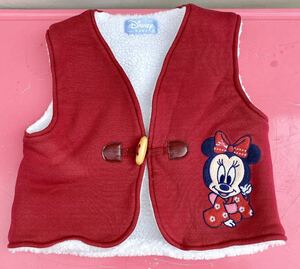 未使用品　ディズニーベビー　ぬくぬくベスト　95　女の子用　　ミニー