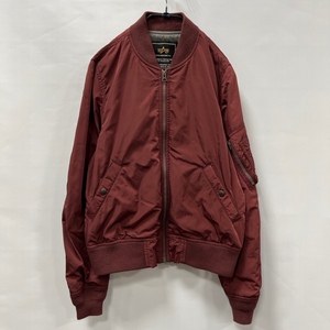 Alpha Industries/アルファ インダストリーズ/Light MA-1 Flight Jacket/ライト MA-1 フライトジャケット/Lサイズ/レッド系