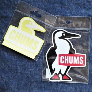 CHUMS ステッカー 2枚セット CH62-1622 CH62-1124 WH 新品 防水素材