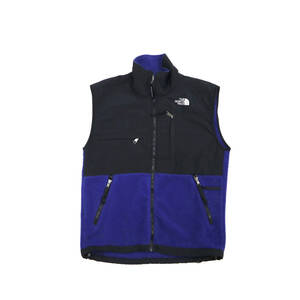 ビンテージ 90s～ the north face denali fleece vest デナリ フリース ベスト S 青 黒 ノースフェイス ジャケット usa アウトドア