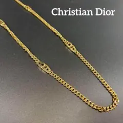 【美品】Christian Dior ロング　ネックレス ゴールド 喜平　ロゴ