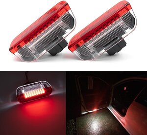 【送料無料】VW フォルクスワーゲン　ドア カーテシ ランプ　LED 18個ｘ2　ゴルフ6 5K　ゴルフ5 1K 　２個セット　新品