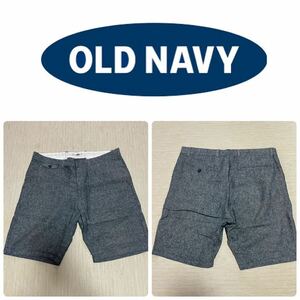 OLD NAVY オールドネイビー リネン 麻混 ハーフ パンツ パンツ 大きいサイズ 36 単色系 カジュアル