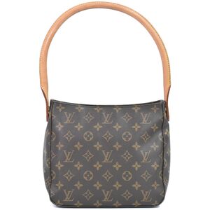 本物 ルイヴィトン LOUIS VUITTON LV ルーピング MM モノグラム ショルダーバッグ ハンドバッグ ブラウン M51146