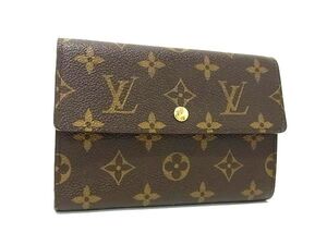 1円 ■美品■ LOUIS VUITTON ヴィトン M61202 モノグラム ポルトトレゾール エテュイ パピエ 三つ折り 財布 ウォレット ブラウン系 FK2203