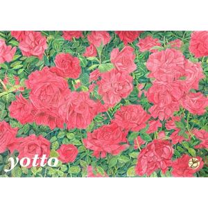 色鉛筆画「 薔薇のある風景〈 ９ 〉 」Ａ４・額付き◇◆手描き◇原画◇yotto ◇