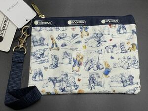 即決 新品 レスポートサック ピーターラビット ポーチ 小銭入れ LESPORTSAC 大 小物入れ