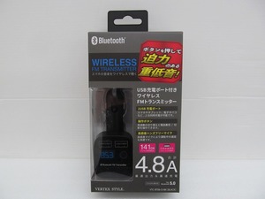 【未使用】 ヴァーテックス VERTEX Bluetooth FM トランスミッター VTC-BT06-D-BK