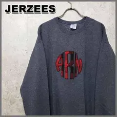 90s 古着 JERZEES 刺繍 ビッグロゴ スウェット トレーナー