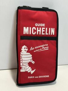 ミッシュラン MICHELIN マルチオーガナイザー 2011年出版記念品 GUIDE MICHELIN 非売品 ポーチ 財布 カードケース レア 赤色