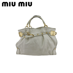 ミュウミュウ トートバッグ トート ハンド バッグ レディース ゴールド金具 miu miu 中古