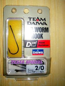 ダイワ　TEAM　DAIWA　T.D ワームフック　2/0　6本入　