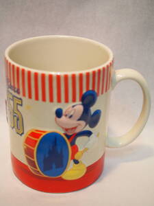 Mickey Mouse MUG AnaheimDL土産経年変化有The Happiest MEMORIES ON EARTH Since 