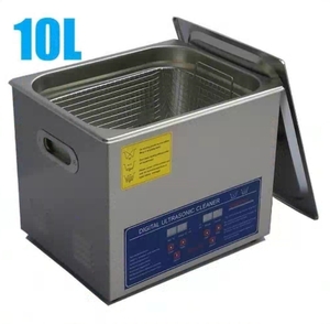 超音波洗浄器 10L デジタル ヒーター/タイマー付き 業務用クリーナー洗浄機 排水ホース付き E053