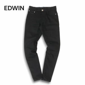 EDWIN エドウィン ERD122 ジャージーズ★ ストレッチ テーパード デニム パンツ ジーンズ Sz.XS　メンズ 黒 日本製　C4B04366_9#R