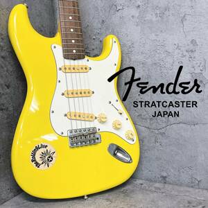 Fender Japan フェンダー ジャパン ストラトキャスター オリジナルカスタムボディ エレキギター イエロー 純正ソフトケース