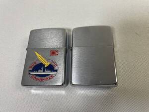 Zippo ジッポー ジッポ オイルライター 2点セット 火花OK 動作未確認 SAWAKAZE・プレーン ２点売り 中古 喫煙具 ライター