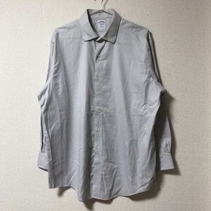 ブルックスブラザーズ　長袖シャツ　ワイシャツ　グレー　17サイズ　XLサイズ