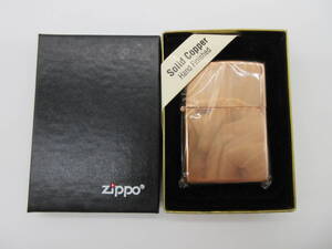 【★１円～★現状販売！】[UK16331]オイルライター Zippo ソリッドカッパー (Solid Copper) ★コレクションで保管されていたお品物です★