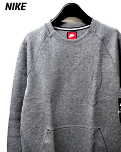 M 新品【NIKE Sportswear Tech Fleece Crew 805141-091 Charcoal Gray BEAMS ナイキ テックフリース クルー スウェット トレーナー】