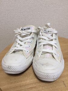 コンバース CONVERSE ALL STAR SPANGLE HL OX 5ck381 WHITE/HOLOGRAM コンバース オールスター スパンコール 23cm