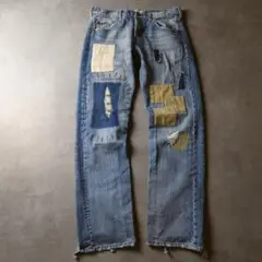 archive boro grange broken denim pants