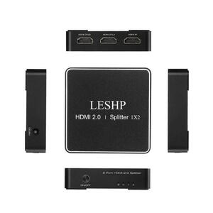 LESHP HDMI 2.0 スプリッター 1x2 分配アンプ Ver 2.0 認定 4k x 2K (60Hz) & 3D 1080P サポート 1 in 2 out 信号